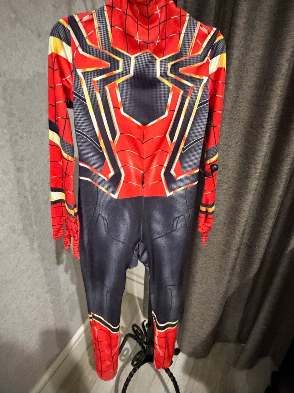 Red & Navy Kids Superhero Spiderman Costume Bodysuit